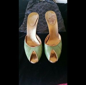 Beautiful, Rare, Gucci Heels W/Snakeskin